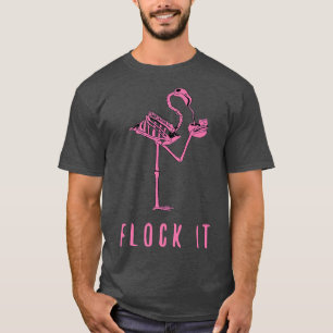 T-shirt Flamant rose Squelette Design Drôle Flamazing Floc