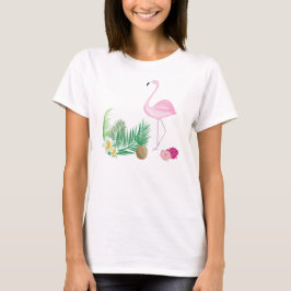T-shirt Flamant rose Tropical Beach Top