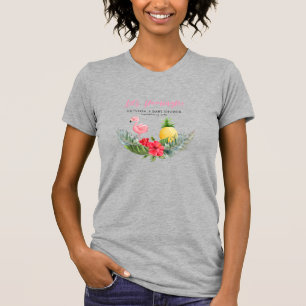 T-shirt Flamant rose Tropical C'est une fille Baby shower