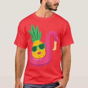 T-shirt Flamant rose vers le bas Ananas SwingerHommes & Fe