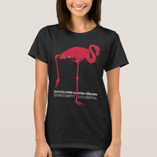 T-shirt Flamant rose vintage oiseau à Munich Zoo Allemagne