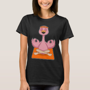 T-shirt Flamant rose Yoga Fitness Méditation