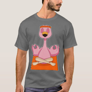 T-shirt Flamant rose Yoga Fitness Méditation