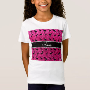 T-Shirt Flamants au néon nommés personnalisés de partie