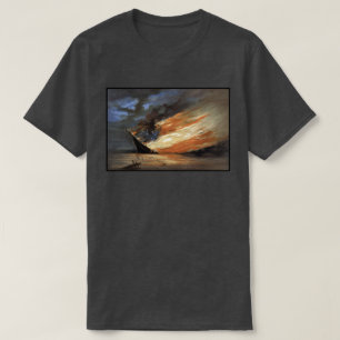 T-shirt Flambeaux de la guerre civile rebelle sur le feu d