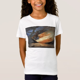 T-Shirt Flambeaux de la guerre civile rebelle sur le feu d