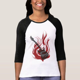 T-shirt flamboyant de guitare
