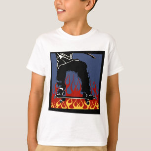 T-shirt flamboyant de planche à roulettes