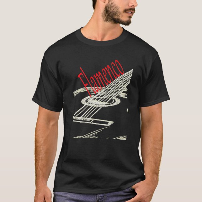 T-shirt Flamenco Acoustic Guitar Player (Devant)