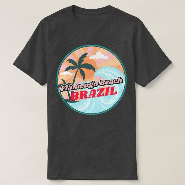 T-shirt Flamengo Beach pour les amateurs de vacances balné (Design devant)
