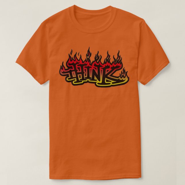 T-shirt Flames pense skboard design (Design devant)