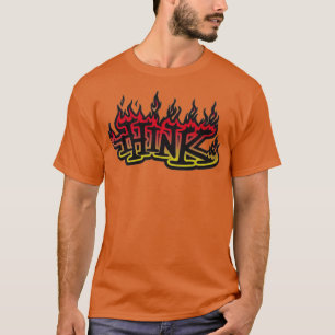 T-shirt Flames pense skboard design