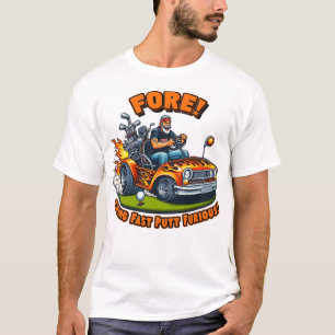 T-shirt Flaming Golf Ball Tee-Off Golf avec style