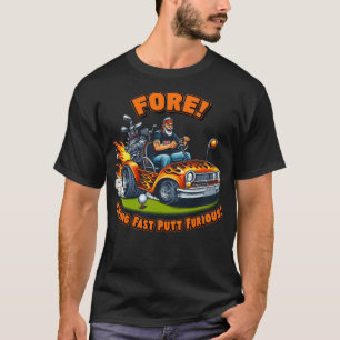 T-shirt Flaming Golf Ball Tee-Off Golf avec Style T-Shi