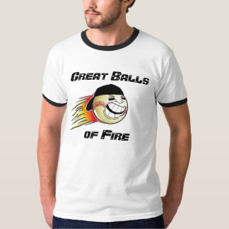 T-shirt FLAMINGBASEBALL, grandes boules, du feu
