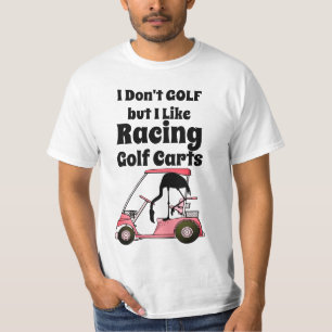 T-shirt Flamingo de course de voiturette de golf drôle