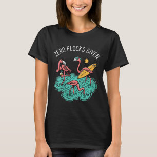 T-shirt Flamingo de plage drôle donné aux femmes zéro trou