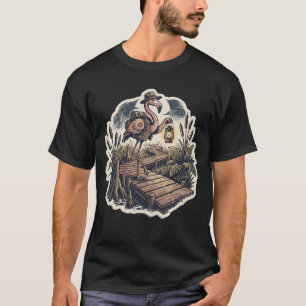 T-shirt Flamingo Fantôme Vintage Explorateur du Marais Hal