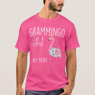 T-shirt Flamingo Grammingo comme un Grammy normal Floral F