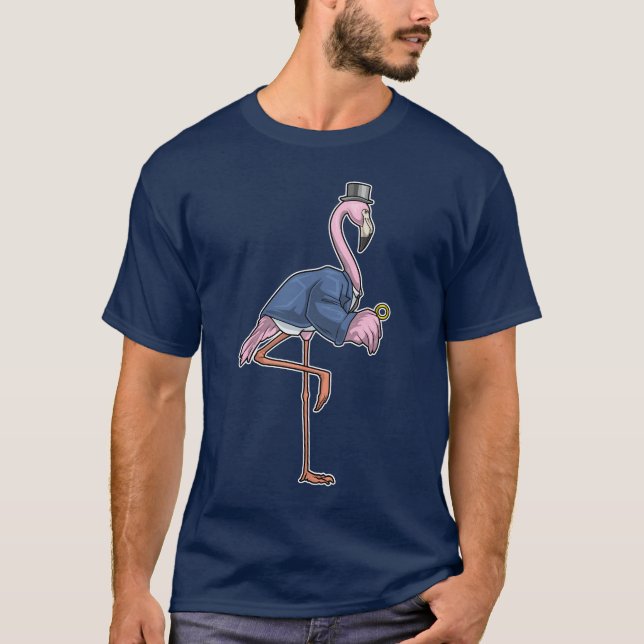 T-shirt Flamingo Groom Wedding ring Wedding (Devant)