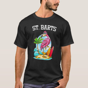 T-shirt Flamingo Océan Plage Surfboard Vague Saint Barthel