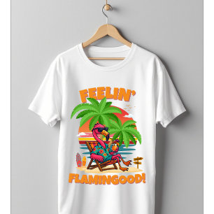 T-shirt Flamingood Flamant rose amusant Feelin Design été