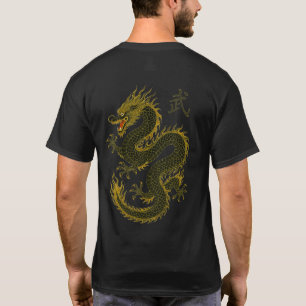 T-shirt Flamme du Seigneur de Guerre – Le Dragon d'Or Noir