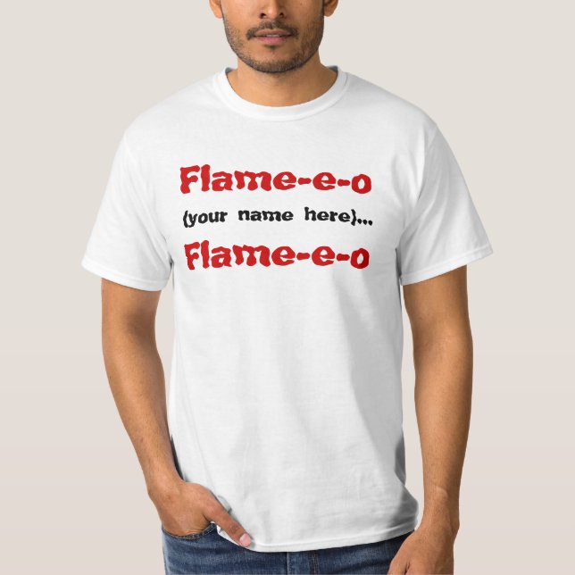 T-shirt Flamme-e-o, (votre nom ici)…, Flamme-e-o (Devant)