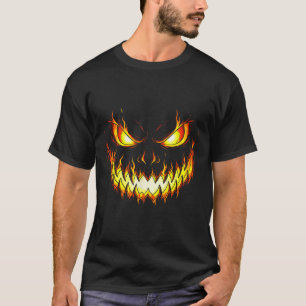 T-shirt Flamme en colère Citrouille Costume Halloween Homm