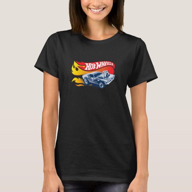 T-shirt Flammes de roues chaudes (Devant)