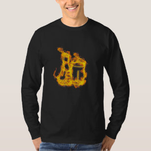 T-shirt Flammes de tube de test incendie Kit de science en