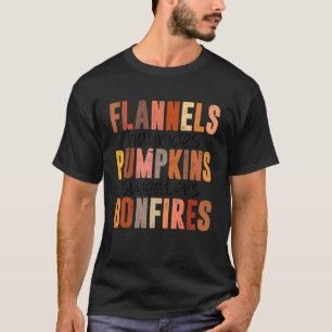T-shirt Flannels Hayrides Chandails Citrouille Bonfires Au