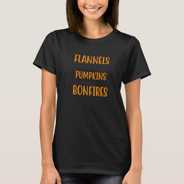 T-shirt Flannels Hayrides  Quote Pumpkin S Retro Sweaters  (Devant)