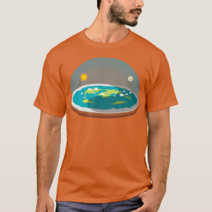 T-shirt Flat Earth Society Flat Earth Map Globe