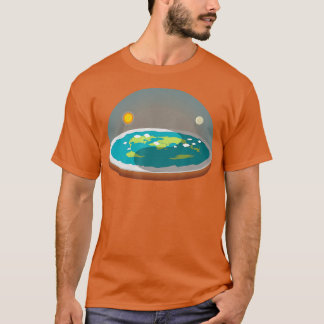 T-shirt Flat Earth Society Flat Earth Map Globe