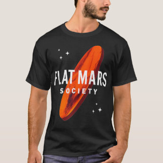 T-shirt Flat Mars Société Cadeaux Hommes Femmes