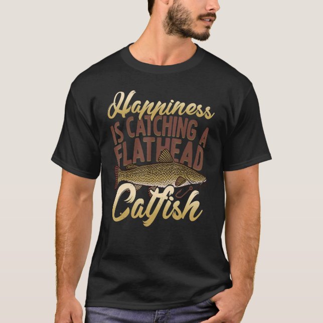 T-shirt Flathead Catfish Graphic Pêche Poisson d'eau douce (Devant)