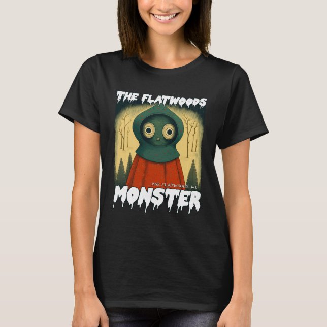 T-shirt Flatwoods Monster Braxie 1952 Creepy Alien Cryptid (Devant)