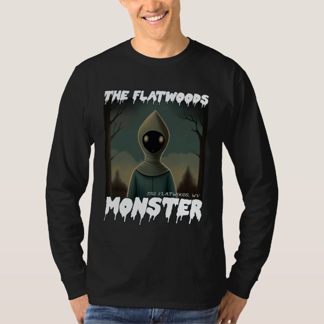 T-shirt Flatwoods Monster Braxie 1952 Creepy Alien Cryptid (Devant)