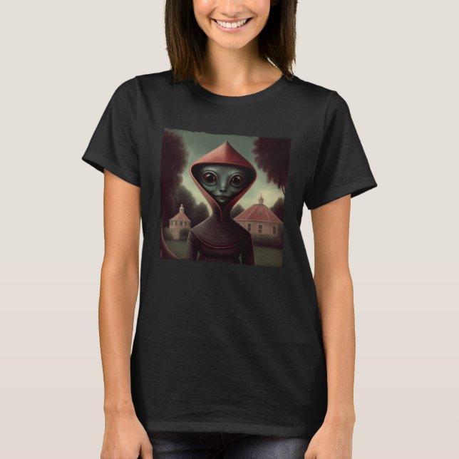 T-shirt Flatwoods Monster Braxie 1952 Creepy Alien Cryptid (Devant)