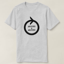 T-shirt flèche autour et autour du cercle, gris