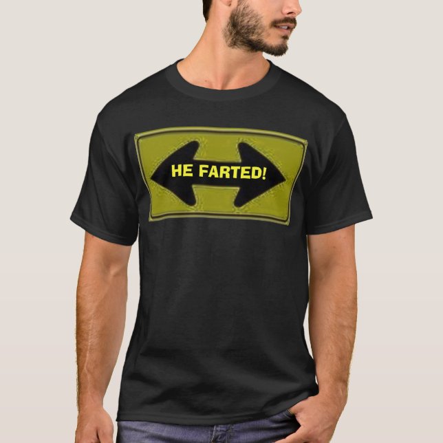 T-shirt flèche de 2 directions, IL A PÉTÉ ! (Devant)