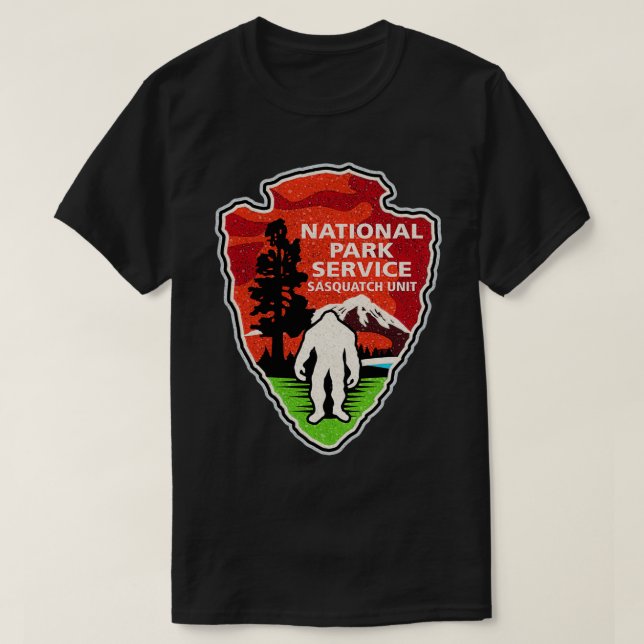 T-shirt Flèche de l'unité Sasquatch Bigfoot Service du par (Design devant)