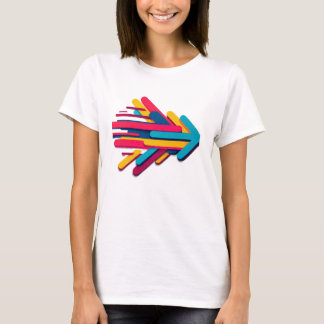 T-shirt Flèche de mouvement 3D Rétro Vibrante