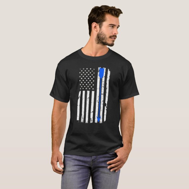 T-shirt Flèche de tir à l'arc et drapeau américain (Devant entier)