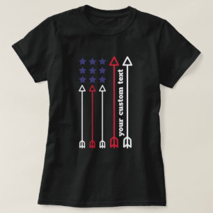 T-shirt Flèche drapeau américain de tir à l'arc personnali