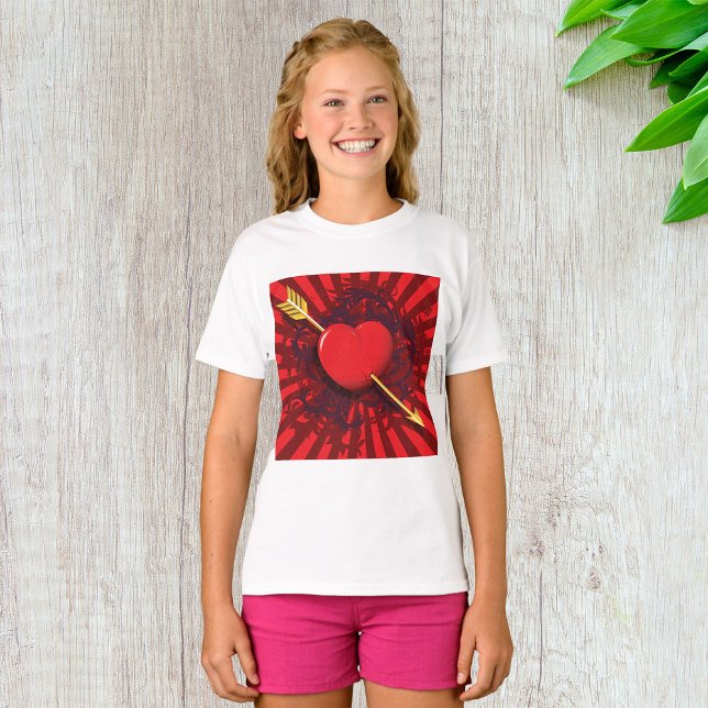 T-shirt Flèche du coeur rouge (Créateur téléchargé)