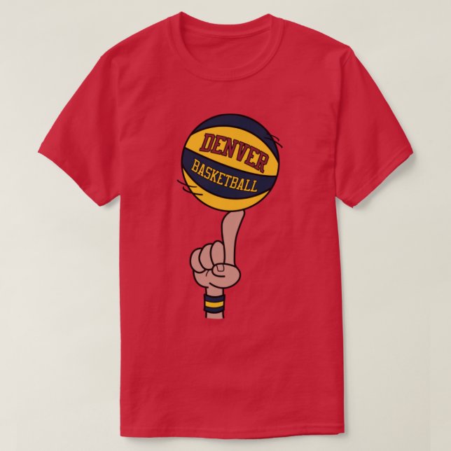 T-shirt Flèche du doigt de basket de Denver (Design devant)