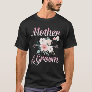 T-shirt Flèche Fleur Heureuse Mère De La Mariée De Groom H