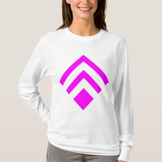 T-shirt Flèche géométrique 02 - Magenta (Devant)